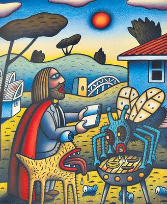 Barbecue, by Reg Mombassa.