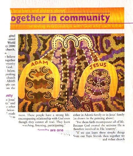 aboriginal art jesus and adam