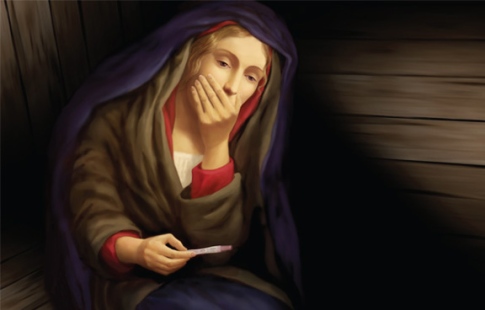 Mary with Pregnancy&nbsp;Test