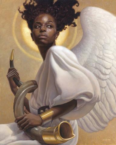 Preparing to Sound the Alarm by American artist Thomas Blackshear