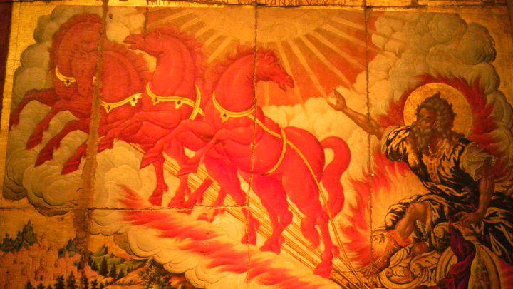Elijah and the chariots of fire,Byzantine Museum,Athens