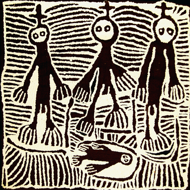 Three Wise Men: By Indigenous Australian Artist Linda Syddick&nbsp;Nepaltjarri