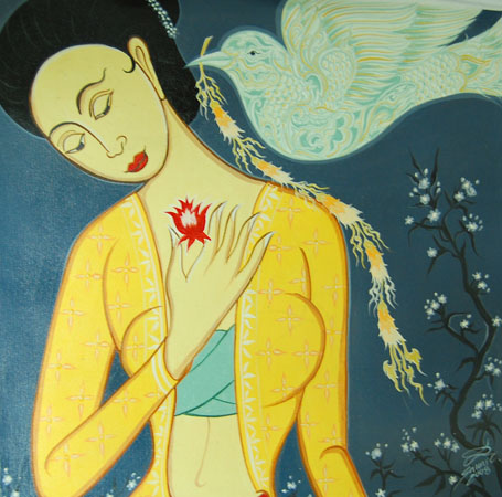 The Annunciation to Mary: By Thai Artist Sawai Chinnawong