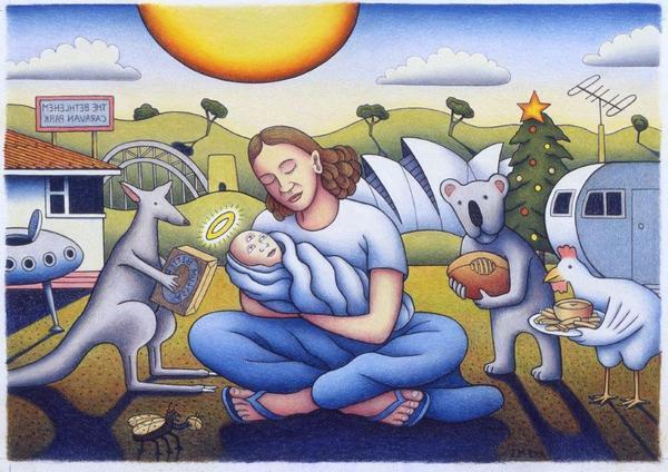 NATIVITY - BIRTH OF AUSTRALIAN JESUS