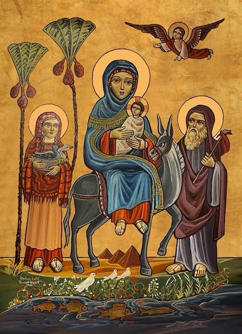 The story of the escape to Egypt in Coptic Christian Art
