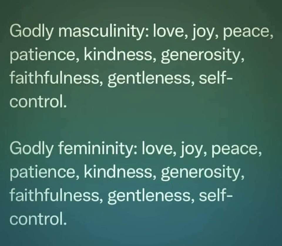 Godly Masculinity and Godly Femininity